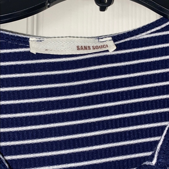 Blue & White Stripe Dress - Picture 3 of 4